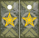 Army Star Camo Cornhole Boards