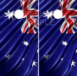 Australian Flag Wavy Cornhole Boards