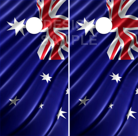 Australian Flag Wavy Cornhole Boards