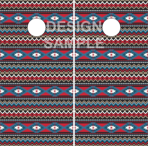 Aztec Pattern Cornhole Boards