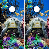 Beach Turtle Water Cornhole Boards