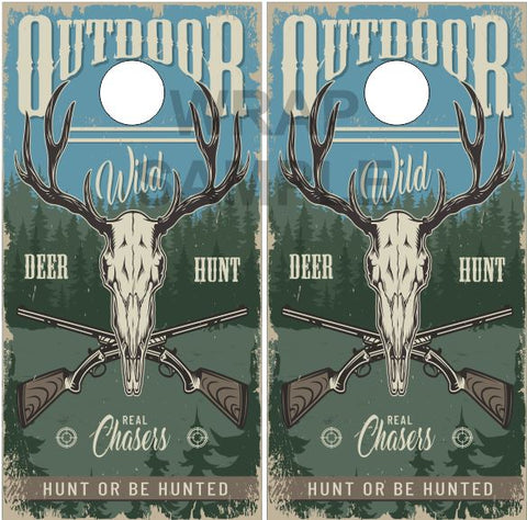 Buck Hunter Skull Chasers Cornhole Boards