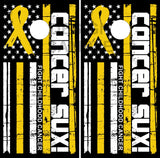 Childhood Cancer Gold Ribbon Cornhole Boards