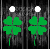 Clover Dark Wood Cornhole Boards