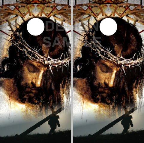 Jesus Christian Cross Cornhole Boards