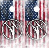 Lineman Smoke Flag Cornhole Boards