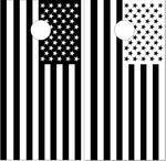 American Flag Black n White Cornhole Boards