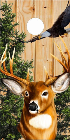 Big Deer Buck Woods Cornhole Boards