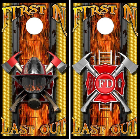 Firefighter Turn Signal Cornhole Boards