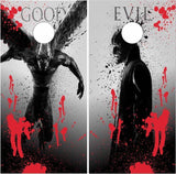 Good VS Evil Gargoyle Cornhole Boards