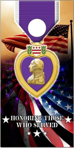 Purple Heart Cornhole Boards