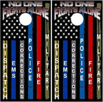 First Responders Stripe Flag Cornhole Boards