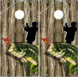 Bass Fishing Wood Cornhole Boards