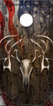 Ghost Tribal Buck Skull Cornhole Boards