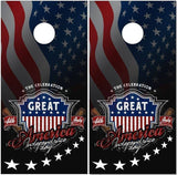 American Flag Independence Cornhole Boards