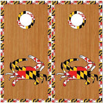 Mayland Flag Crab Cornhole Boards