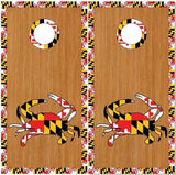 Mayland Flag Crab Cornhole Boards