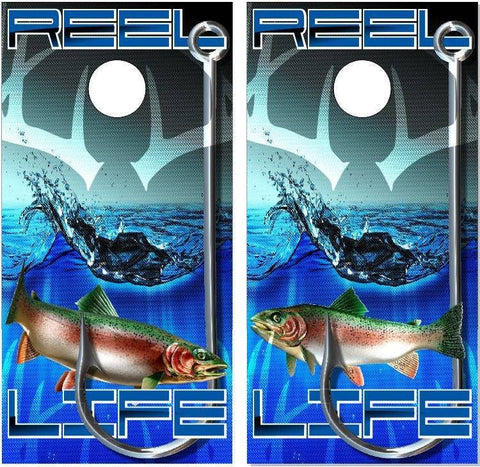 Trout Fish Carbon Life Cornhole Boards