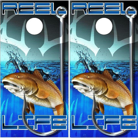 Red Fish Carbon Life Cornhole Boards