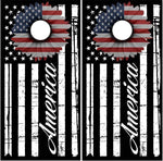 American Flag Sunflower Cornhole Boards