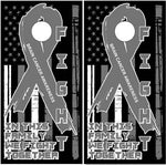 Brain Cancer Awareness Flag Ribbon Cornhole Boards