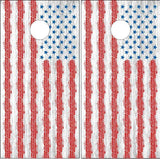 American Flag White Wash Wood Cornhole Boards