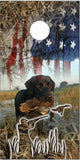 American Flag Duck Hunting Camo Cornhole Boards