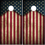 American Flag Rustic Stars Cornhole Boards