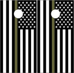 Thin Green Line Military Cornhole Boards