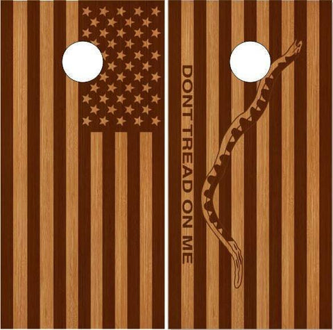 Don't Tread On Me Jack Flag Cornhole Boards