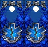 EMS Blue Flames Cornhole Boards