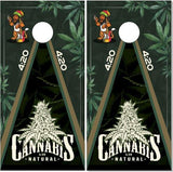 Cannabis Weed Stoner 420 Leaves Cornhole Boards