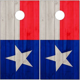 Texas Flag Wood Star Cornhole Boards