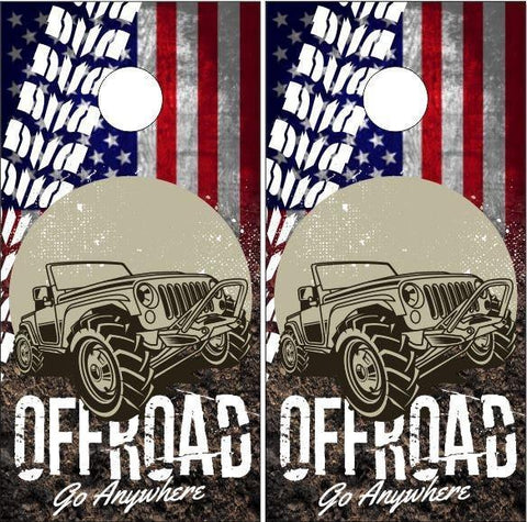 Offroad 4x4 Road Dirt Flag Cornhole Boards