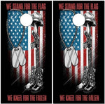 Stand For The Flag Kneel For the Fallen Cornhole Boards