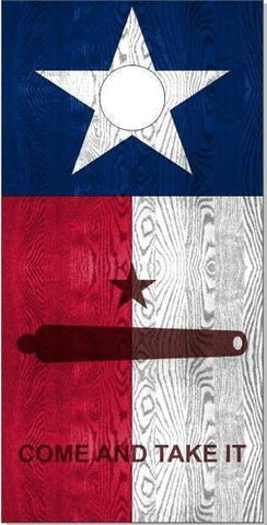 Texas Flag Come Take It Cornhole Boards