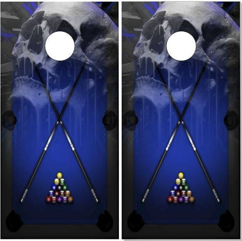 Billiards Pool Skull Cornhole Boards