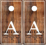 Last Name Letter Cornhole Boards