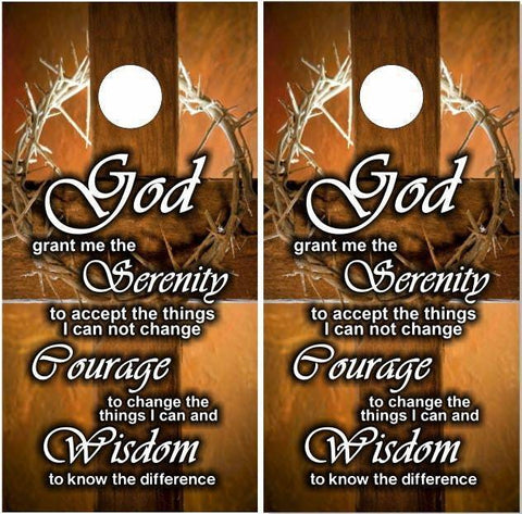 Serenity Prayer Cornhole Boards