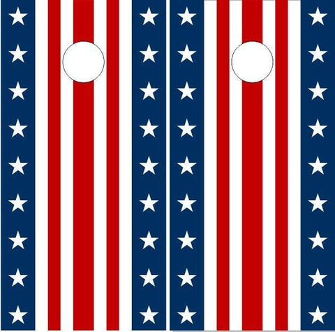 American Flag Strips Cornhole Boards