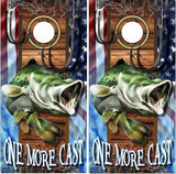 Bass One More Cast Cornhole Boards