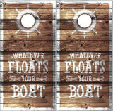 Float Your Boat Nautical Beach Cornhole Boards
