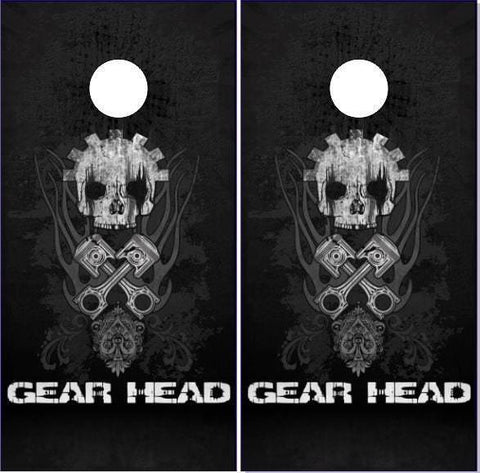 Mechanic Gear Head Cornhole Boards