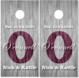 Wedding White Wash Cornhole Boards