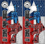 Texas Flag Gun Rights Cornhole Boards