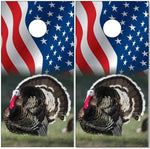 Wild Turkey Flag Cornhole Boards