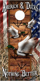 American Duck Hunting Flag Camo Cornhole Boards