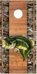 Bass Wood Planks Camo Cornhole Boards