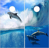 Dolphins Wave Cornhole Boards