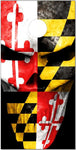 Maryland Flag Skull Cornhole Boards